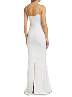 Aro Stretch Crepe Mermaid Gown