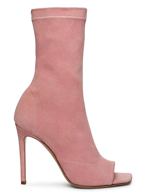 Amanda 105MM Suede Peep-Toe Booties