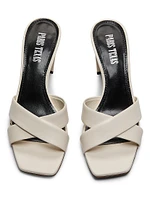 Dafne 70MM Leather Crisscross Mules