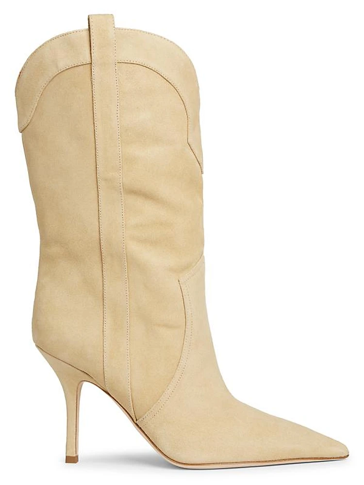 Paloma 95MM Suede Mid-Calf Boots