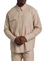 Chest Pocket Wool-Blend Shirt