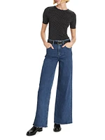 Sofie High-Stretch Wide-Leg Jeans