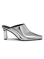 Sleek Mirror 70MM Leather Mules