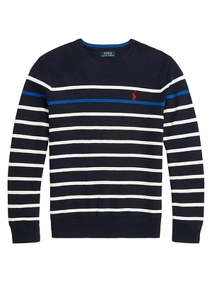 Striped Cotton Crewneck Sweater