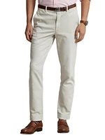 Stretch Twill Flat-Front Pants