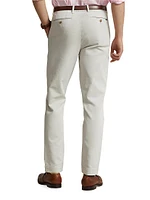 Stretch Twill Flat-Front Pants