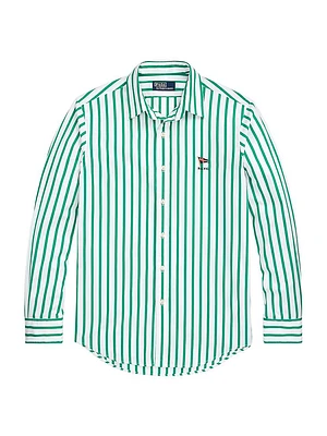 Striped Long-Sleeve Sport Shirt