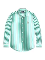 Striped Long-Sleeve Sport Shirt