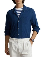 Long-Sleeve Cotton Camp Sport Shirt