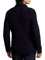 Long-Sleeve Wool-Blend Cardigan