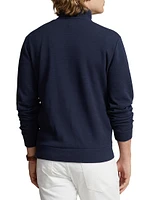 Cotton-Blend Quarter-Zip Sweatshirt