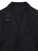 Slim Fit Jacket Wool And Lurex With U-Lock Harness