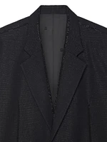 Jacket Wool With Lurex Seams And Strass