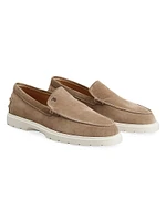 Suede Round-Toe Loafers