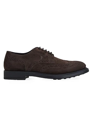 Perforated Suede Derbys