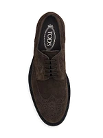 Perforated Suede Derbys