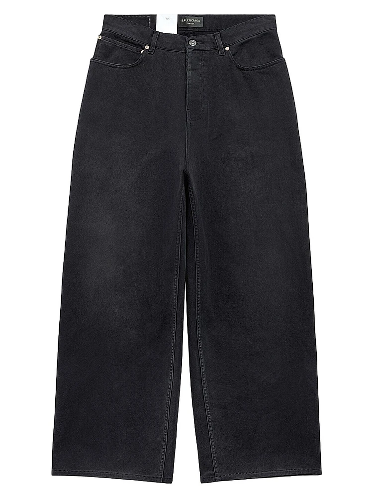 Denim Sticker Baggy Pants
