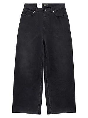 Denim Sticker Baggy Pants