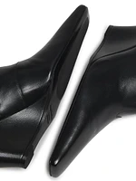 Brancesca 80MM Leather Wedge Boots