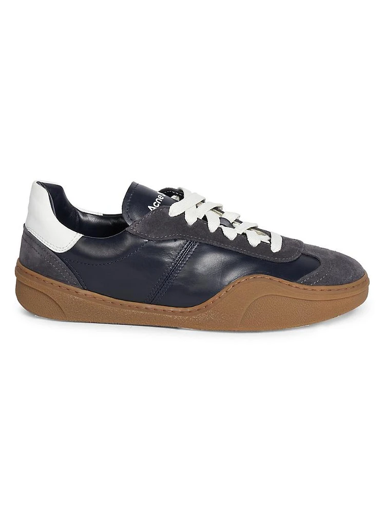 Bars Leather Low-Top Sneakers