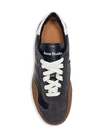 Bars Leather Low-Top Sneakers