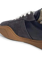 Bars Leather Low-Top Sneakers