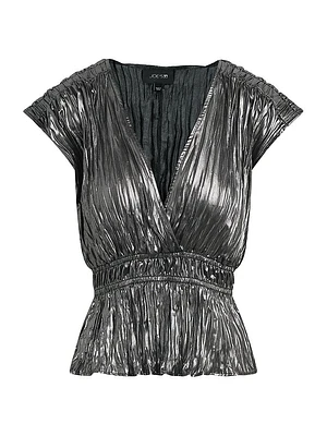 The Lea Lamé Foil Top