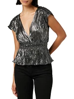 The Lea Lamé Foil Top