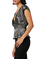 The Lea Lamé Foil Top