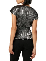 The Lea Lamé Foil Top