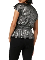 The Lea Lamé Foil Top