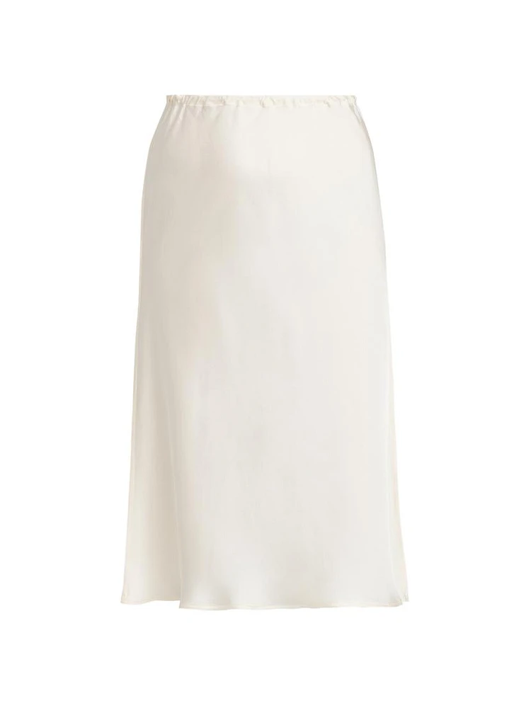 Satin Bias Midi-Skirt