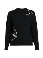 Wool Swallow Sequin Sweater