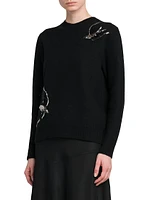 Wool Swallow Sequin Sweater