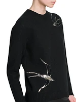 Wool Swallow Sequin Sweater