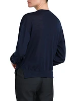 Cashmere-Silk Crewneck Sweater