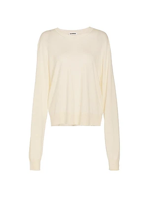 Cashmere-Silk Crewneck Sweater