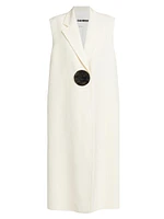 Long Button-Front Vest