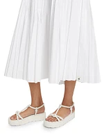 Basque Gathered Voluminous Midi-Skirt