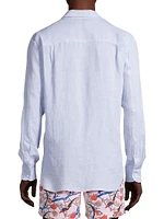 Justin Linen Button-Front Shirt