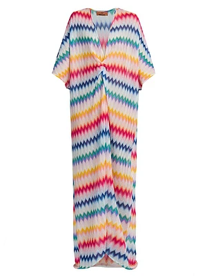 Zigzag Floor-Length Cover-Up