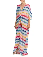 Zigzag Floor-Length Cover-Up