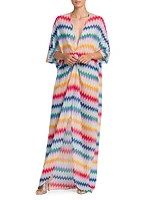 Zigzag Floor-Length Cover-Up