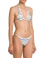 Knit Zigzag Triangle Bikini Set