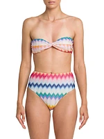 Zigzag Bandeau Bikini Set