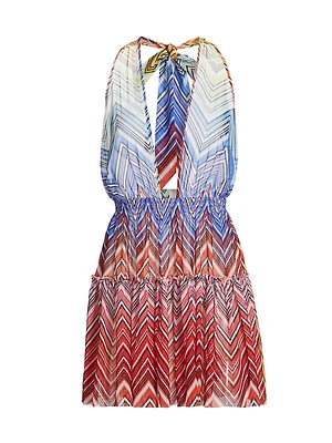 Zigzag Halter Minidress
