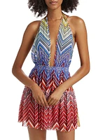 Zigzag Halter Minidress