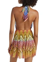 Zigzag Halter Minidress