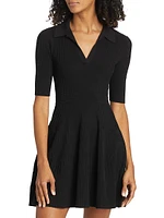 Patricia Ribbed Polo Minidress