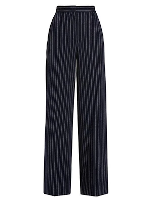 Benito Wide-Leg Pinstripe Pants